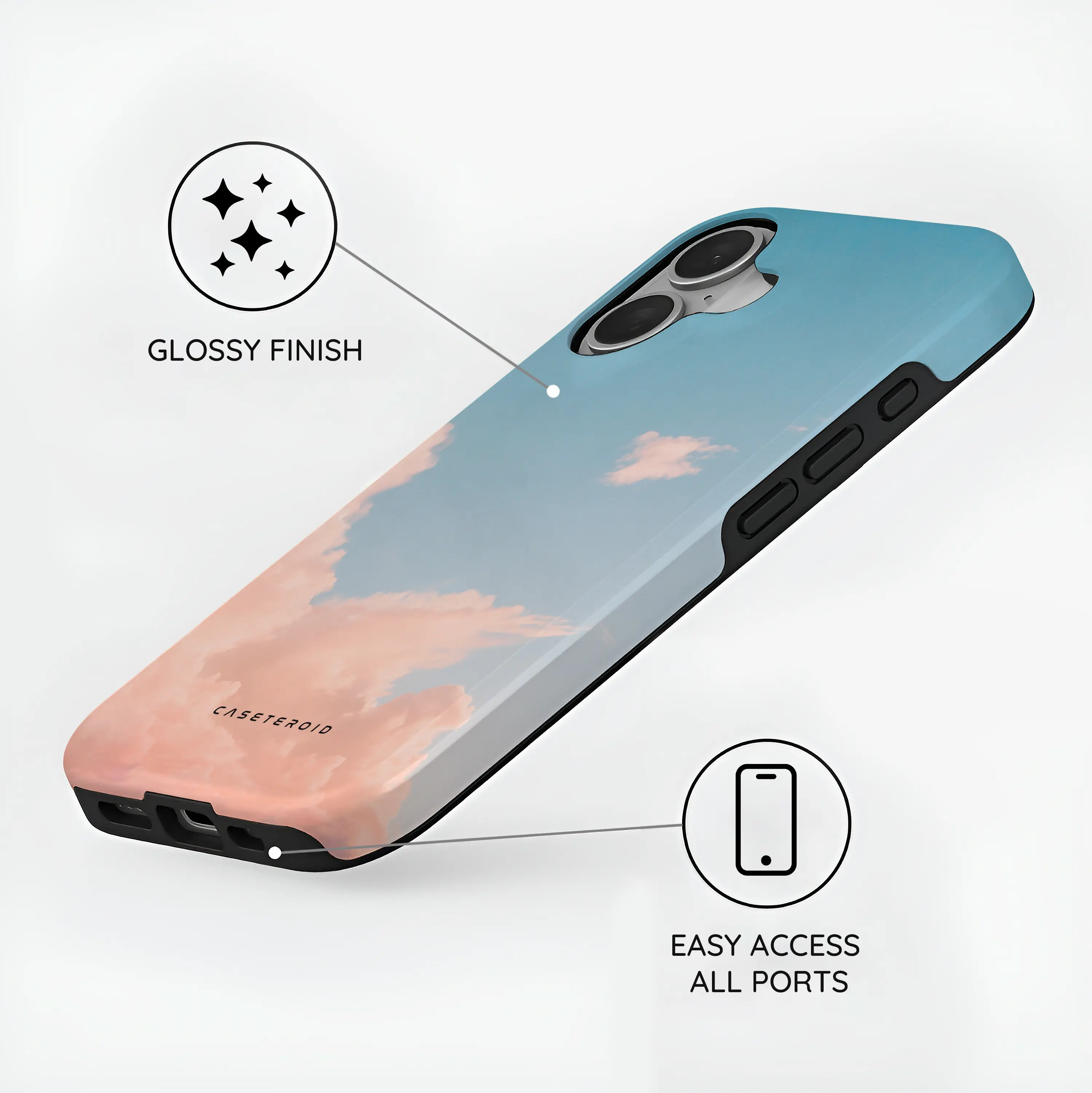 Roseate Skyline - iPhone 16 Case