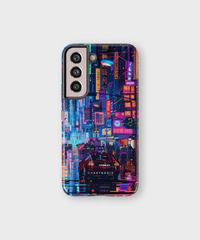 Samsung Tough Case - Neon Metropolis Matrix - CASETEROID