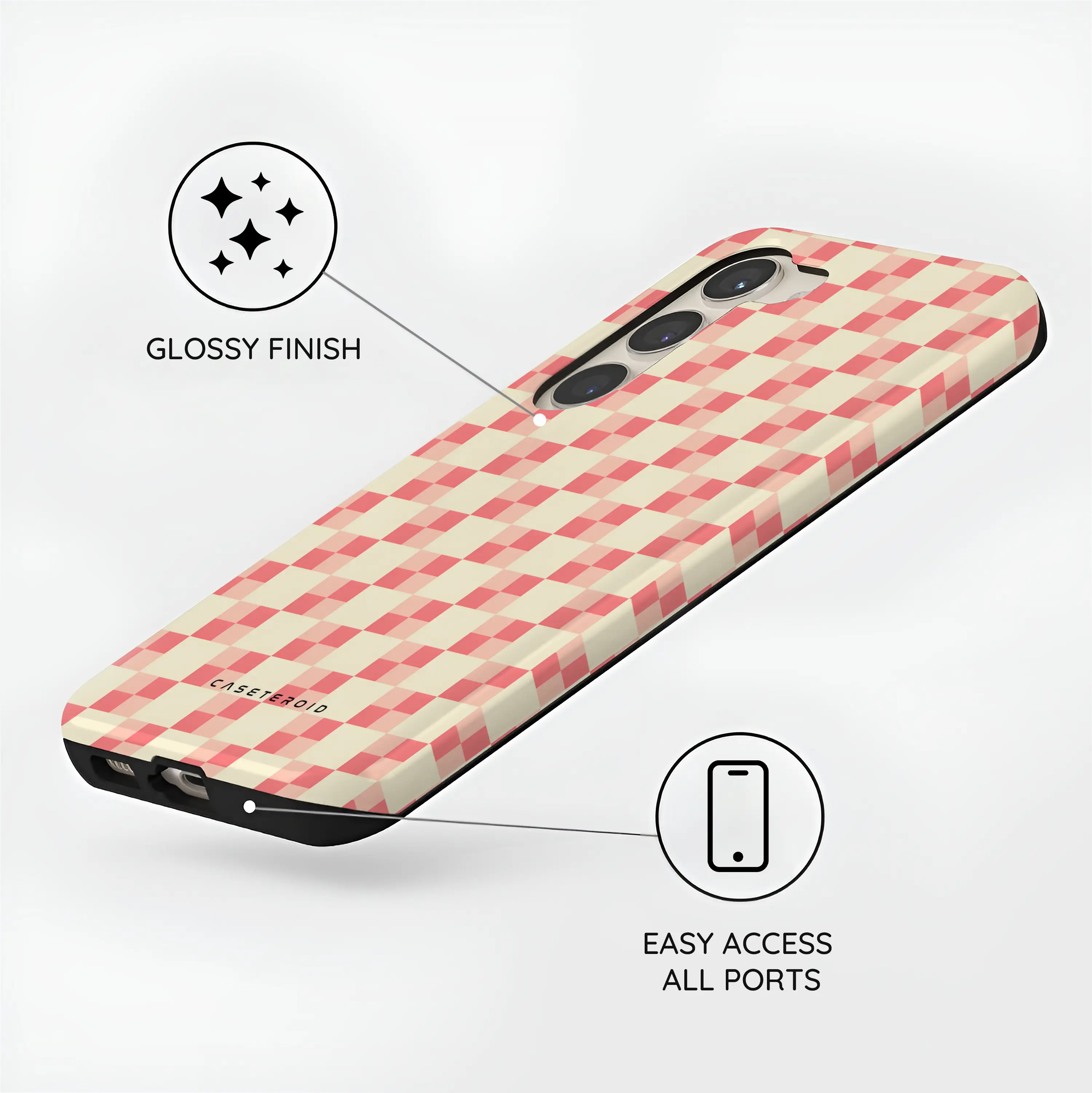 Blush Grid - Samsung Galaxy S23 Case