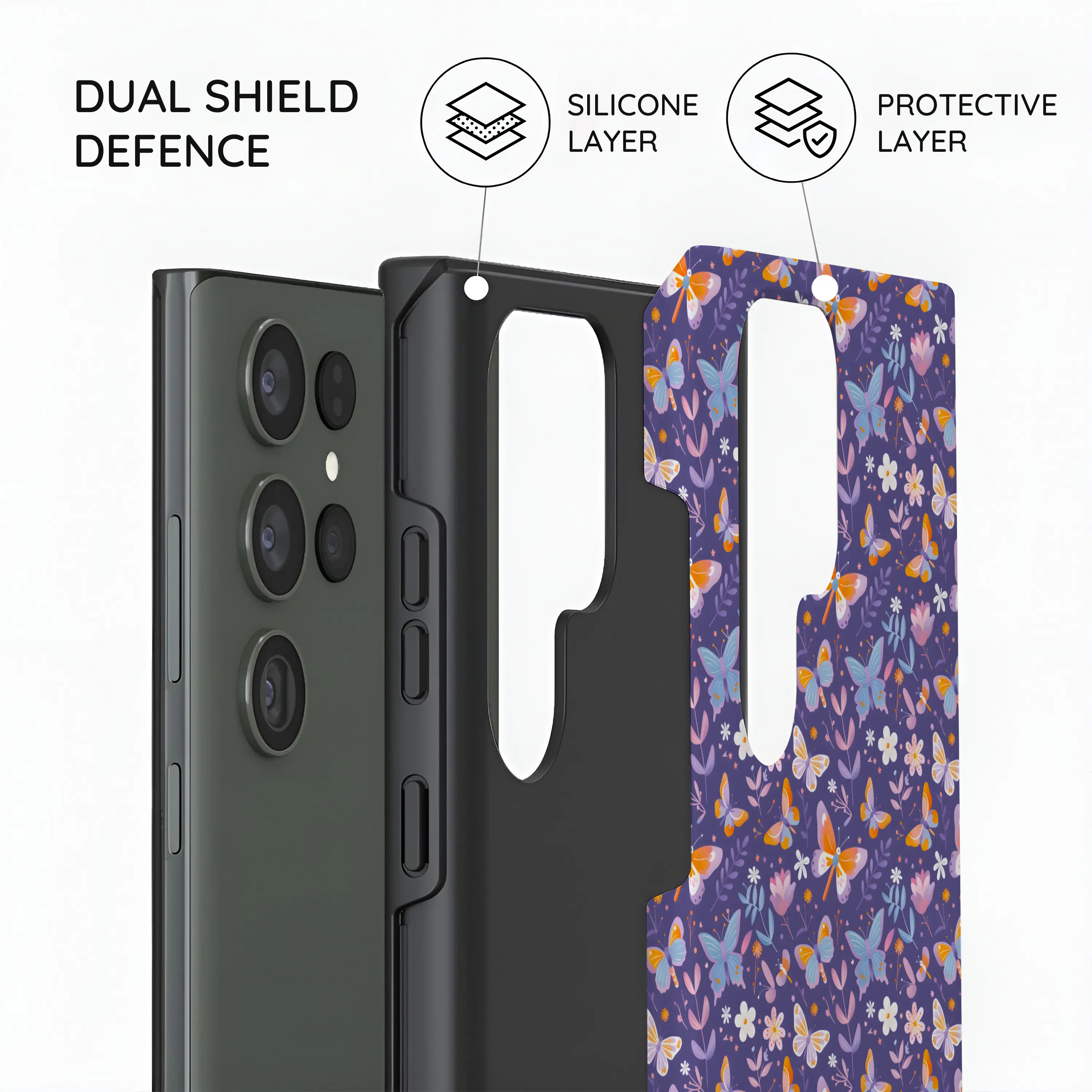Violet Flutter - Samsung Galaxy S23 Ultra Case