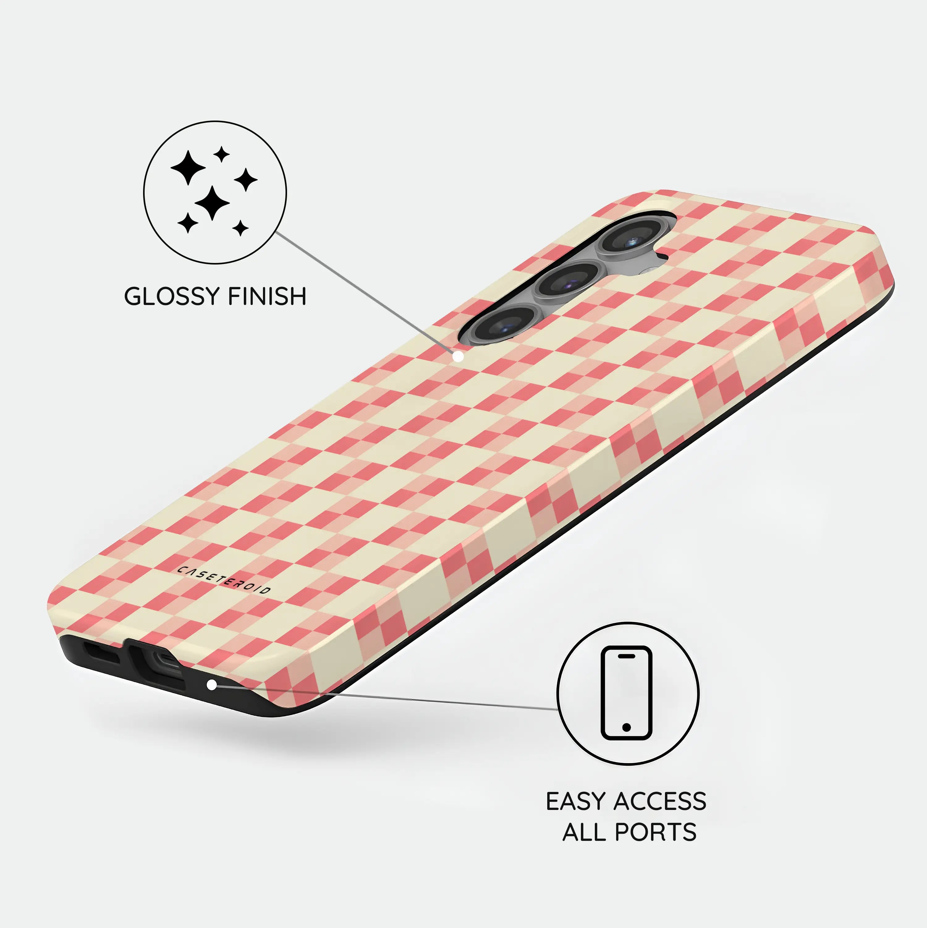 Blush Grid - Samsung Galaxy S24 Case