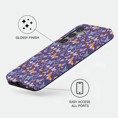 Violet Flutter - Samsung Galaxy S24 Case