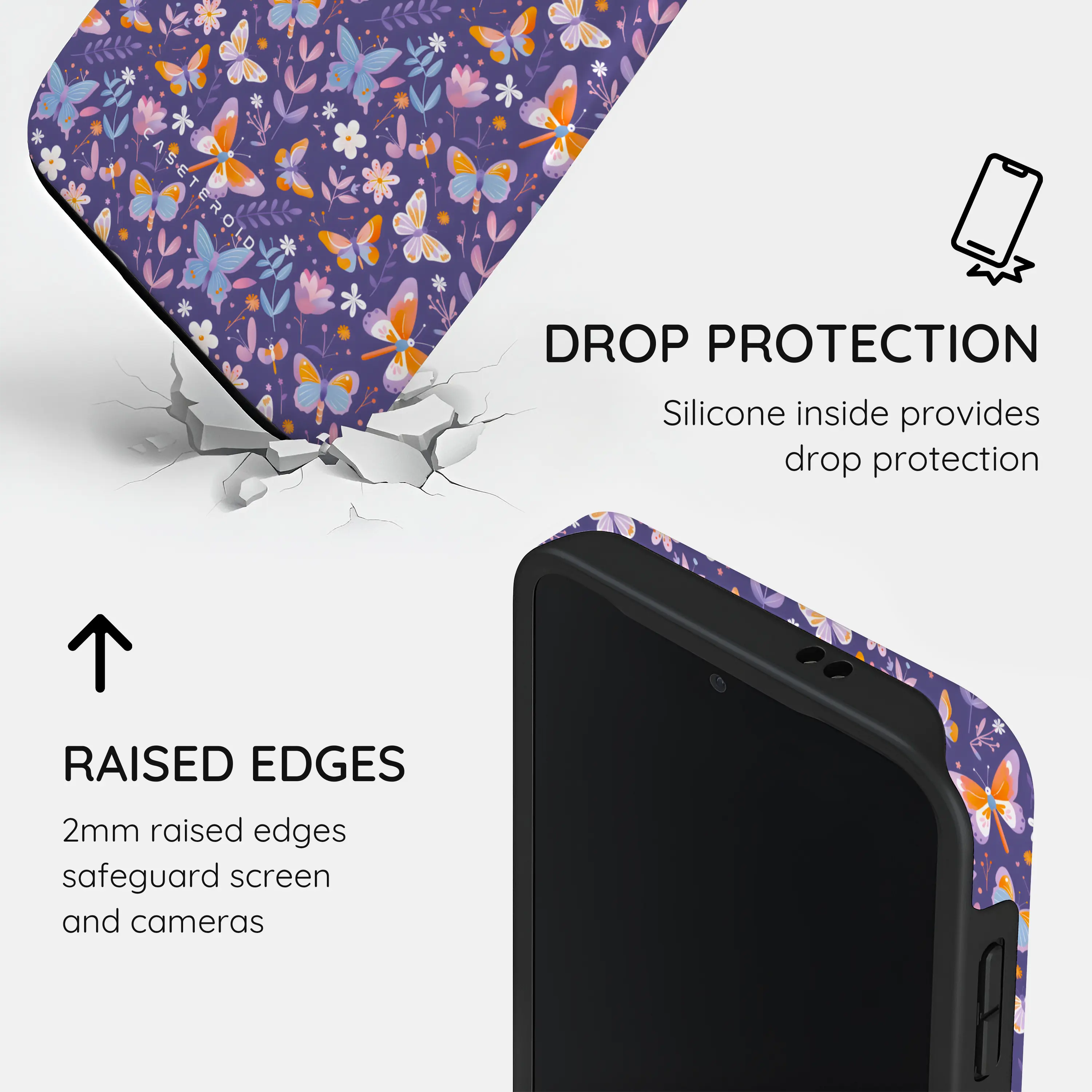 Violet Flutter - Samsung Galaxy S24 Case
