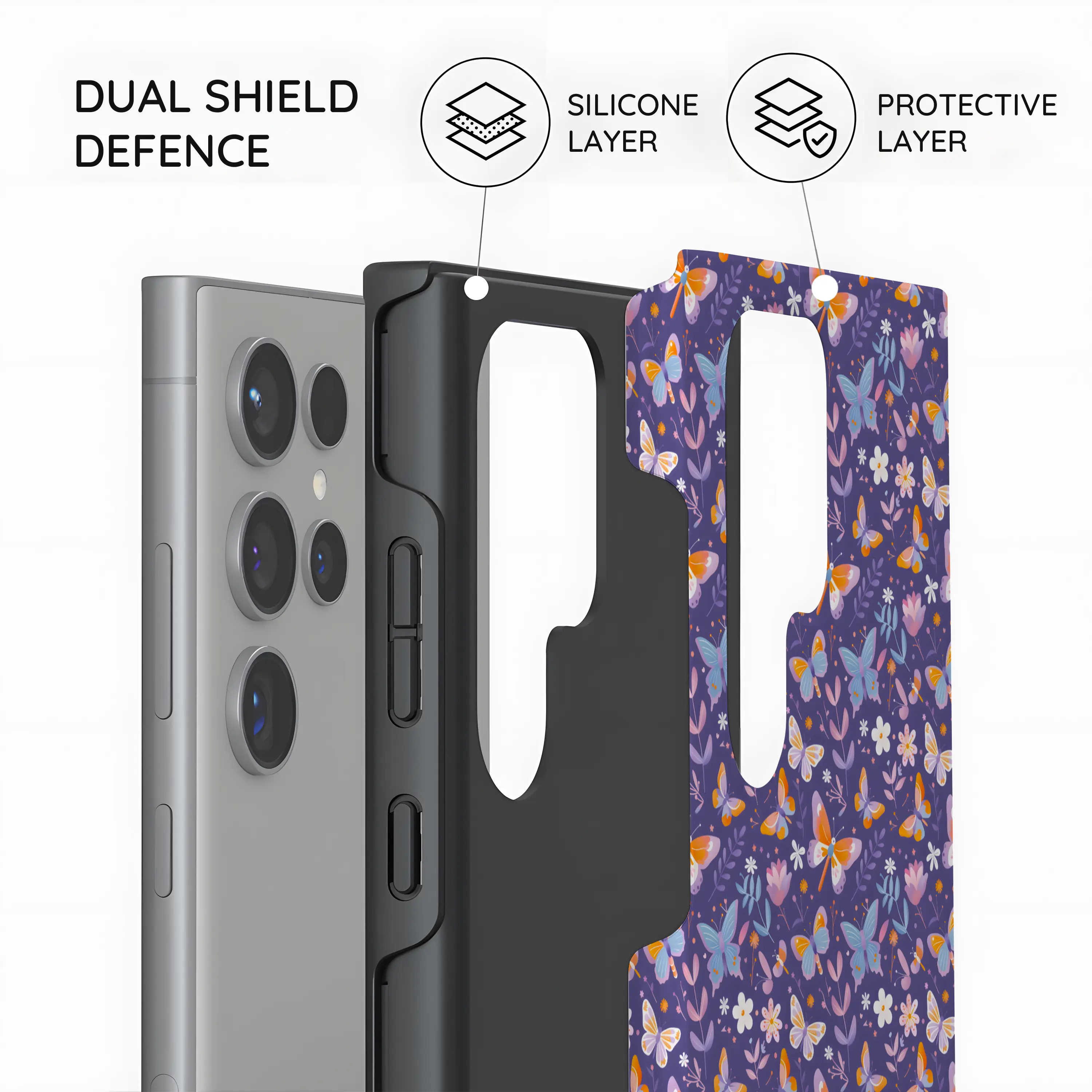Violet Flutter - Samsung Galaxy S24 Ultra Case