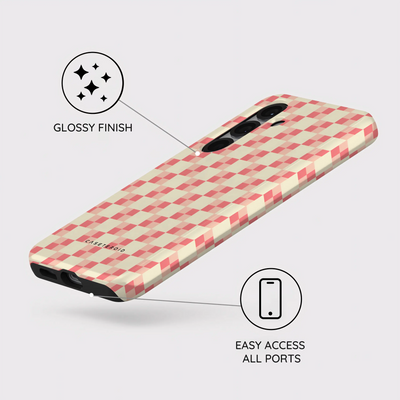 Blush Grid - Samsung Galaxy S25 Case