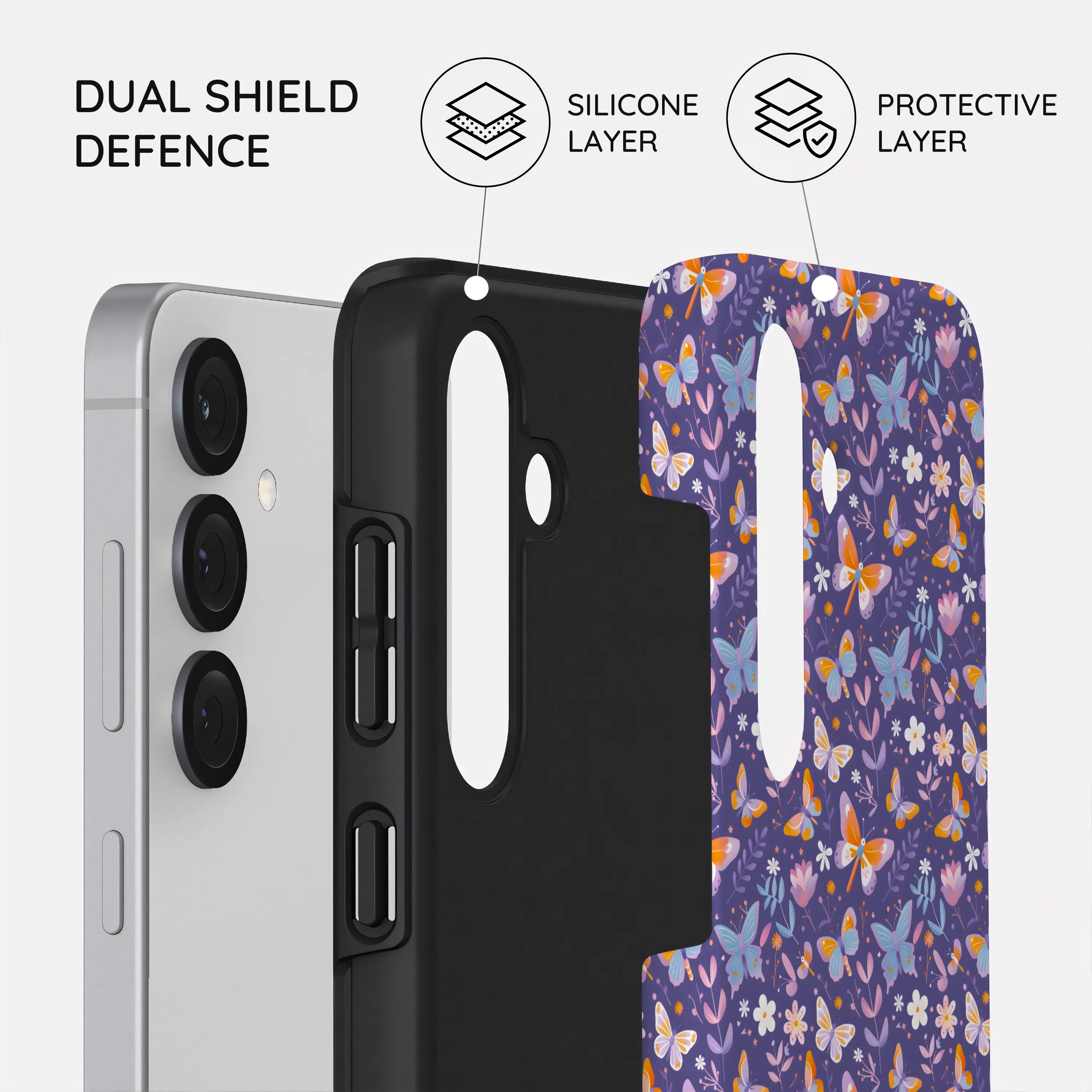 Violet Flutter - Samsung Galaxy S25 Plus Case