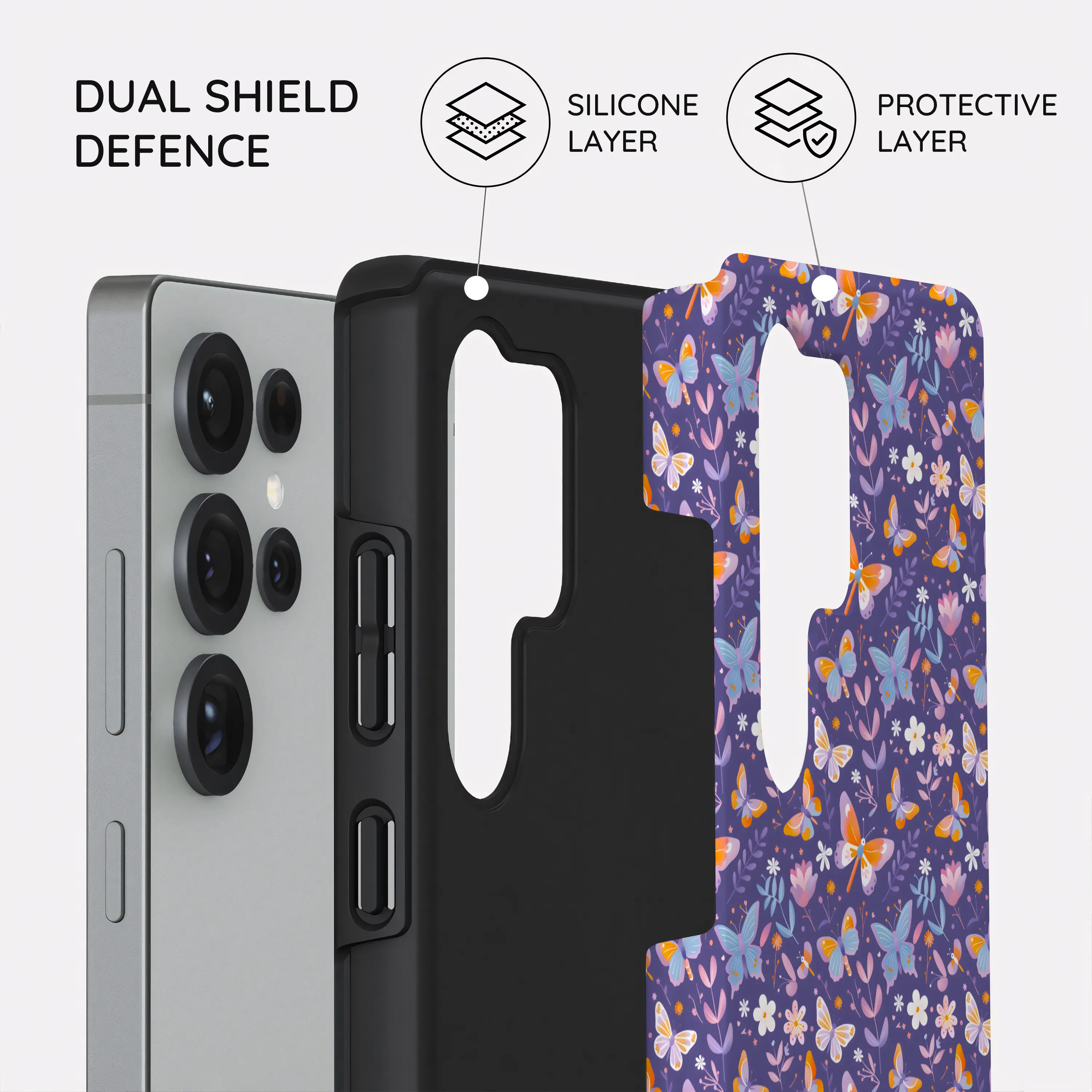 Violet Flutter - Samsung Galaxy S25 Ultra Case