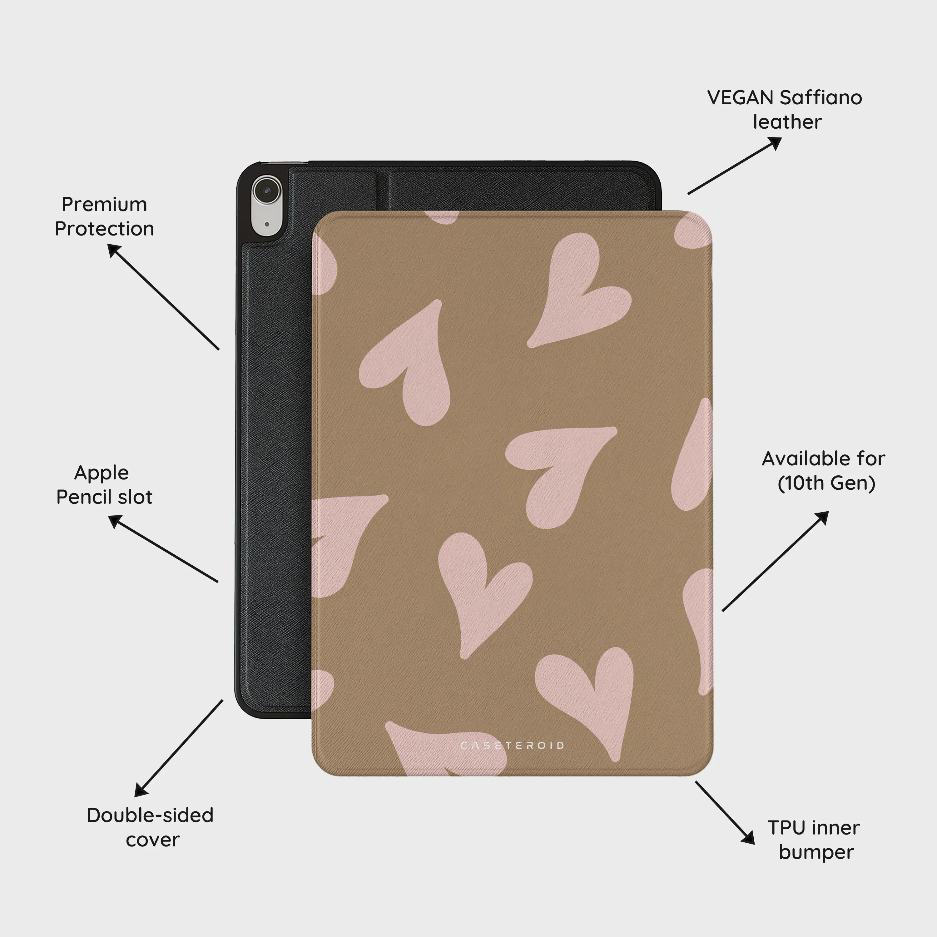 Sandy Hearts - iPad 10.9 (10th Gen) Case