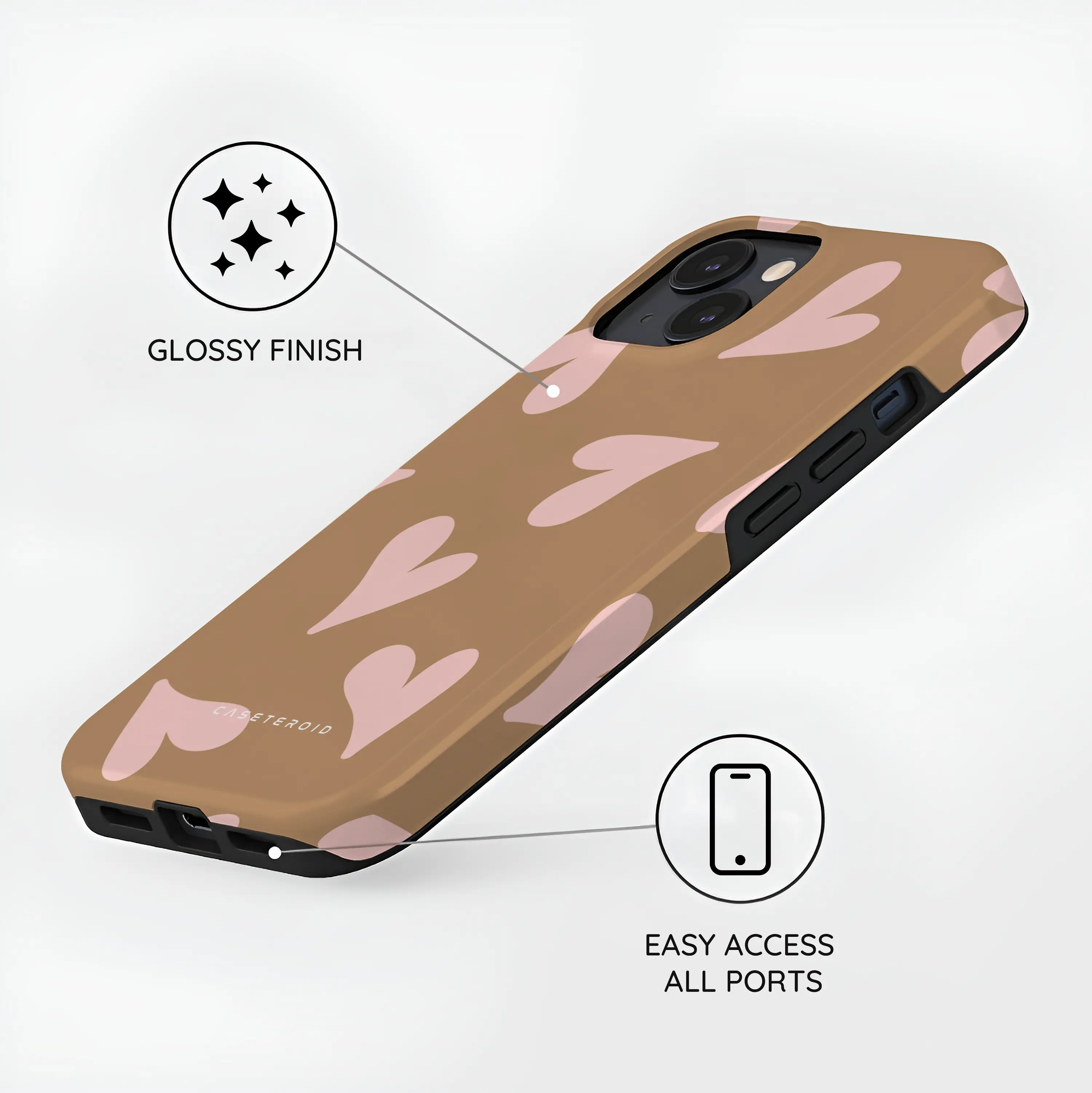 Sandy Hearts - iPhone 13 Case