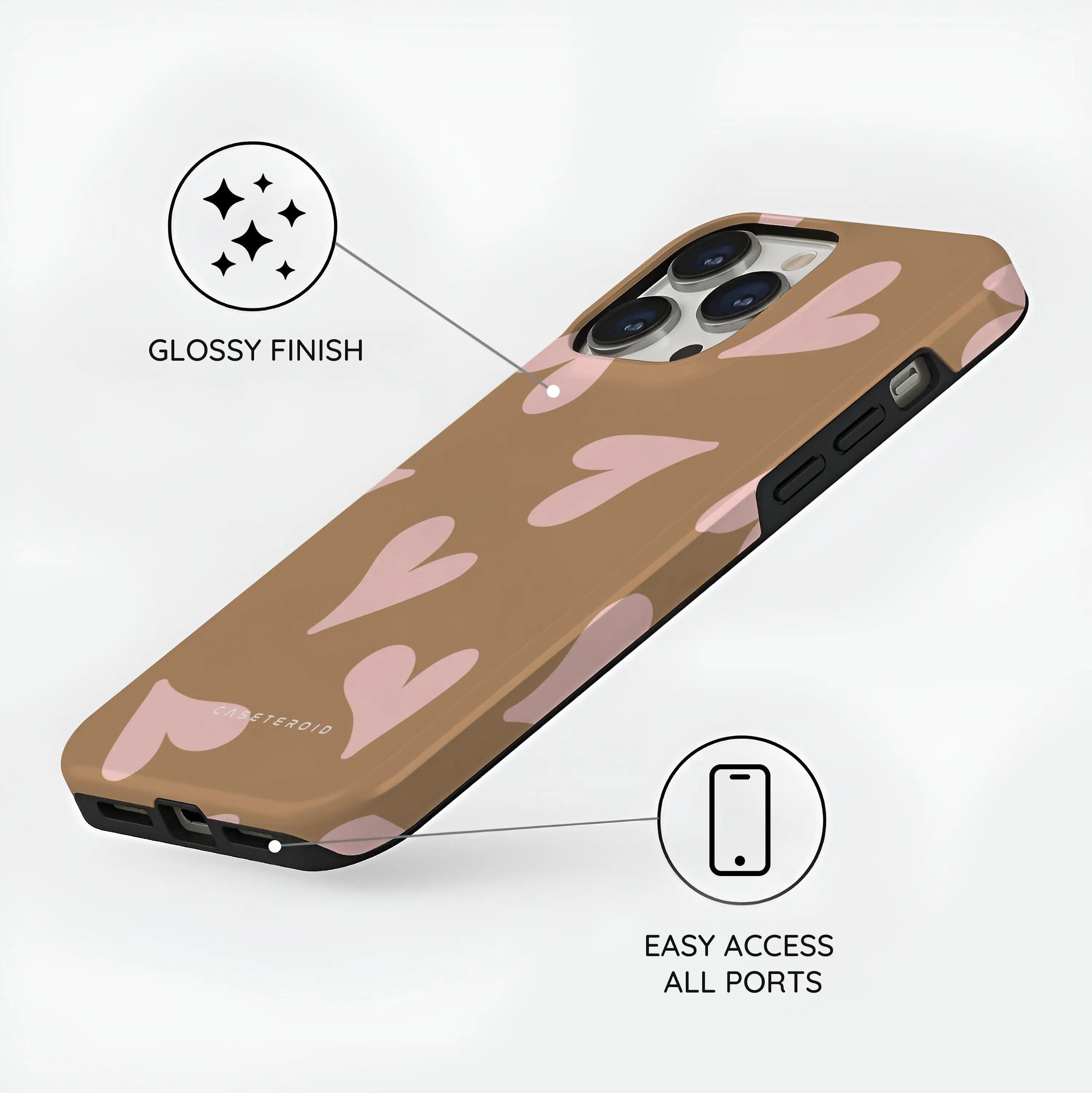 Sandy Hearts - iPhone 14 Pro Max Case