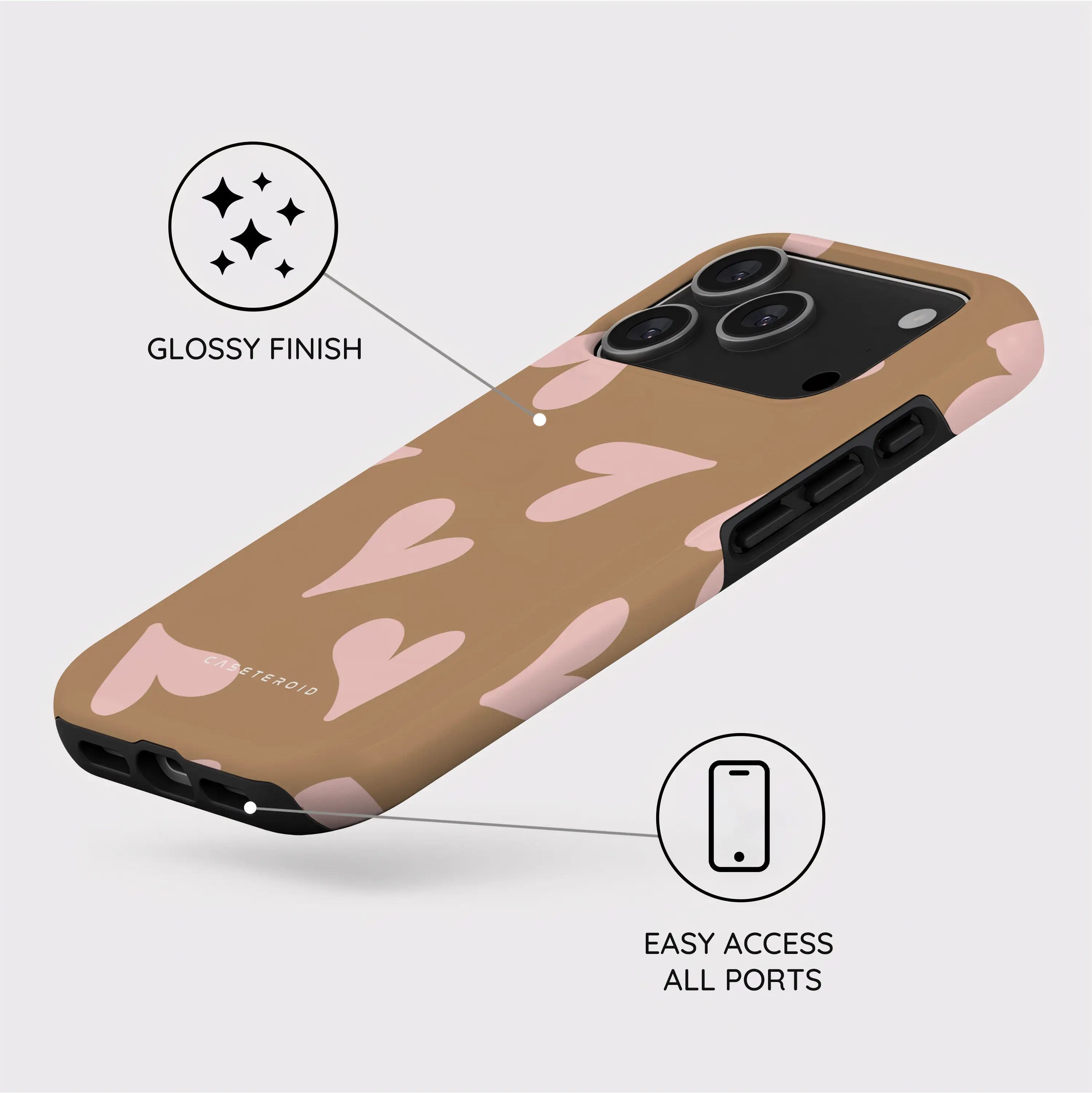 Sandy Hearts - iPhone 17 Pro Case