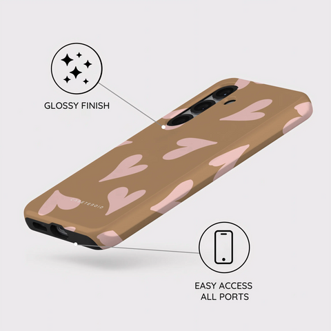 Sandy Hearts - Samsung Galaxy S25 Case