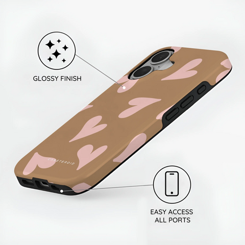 Sandy Hearts - iPhone 16 Plus Case