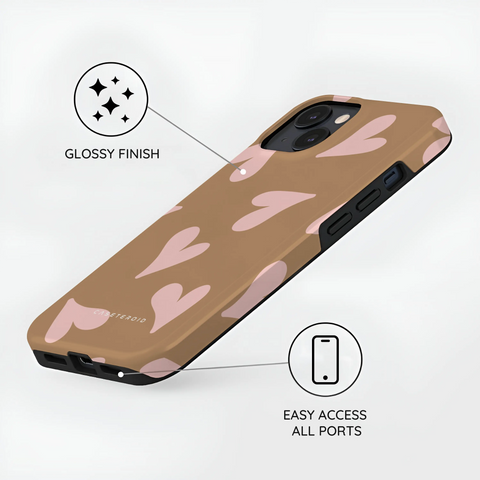 Sandy Hearts - iPhone 15 Plus Case