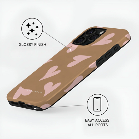 Sandy Hearts - iPhone 15 Pro Case