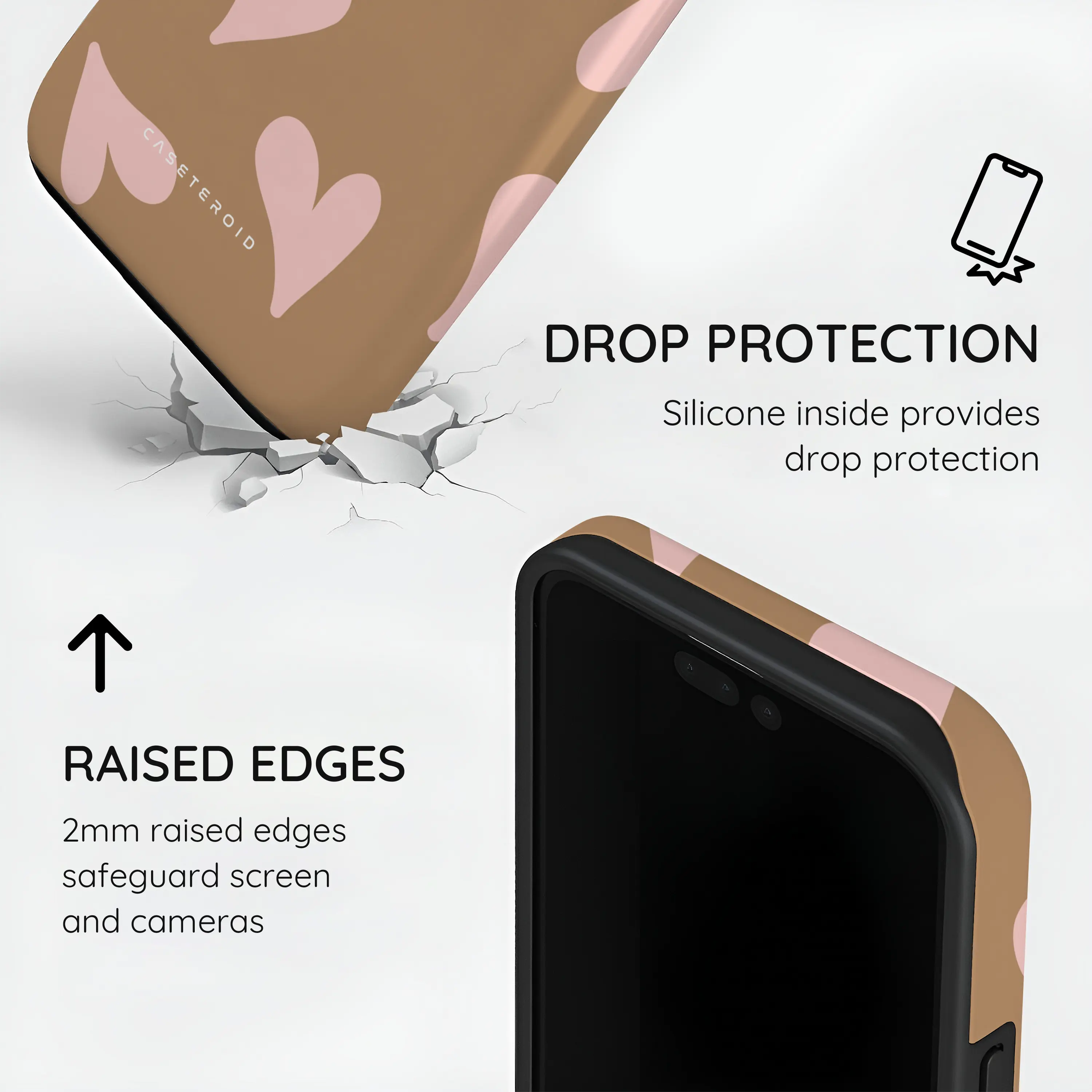 Sandy Hearts - iPhone 15 Pro Case