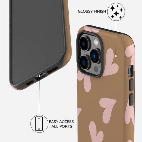 Sandy Hearts - iPhone 14 Pro Case