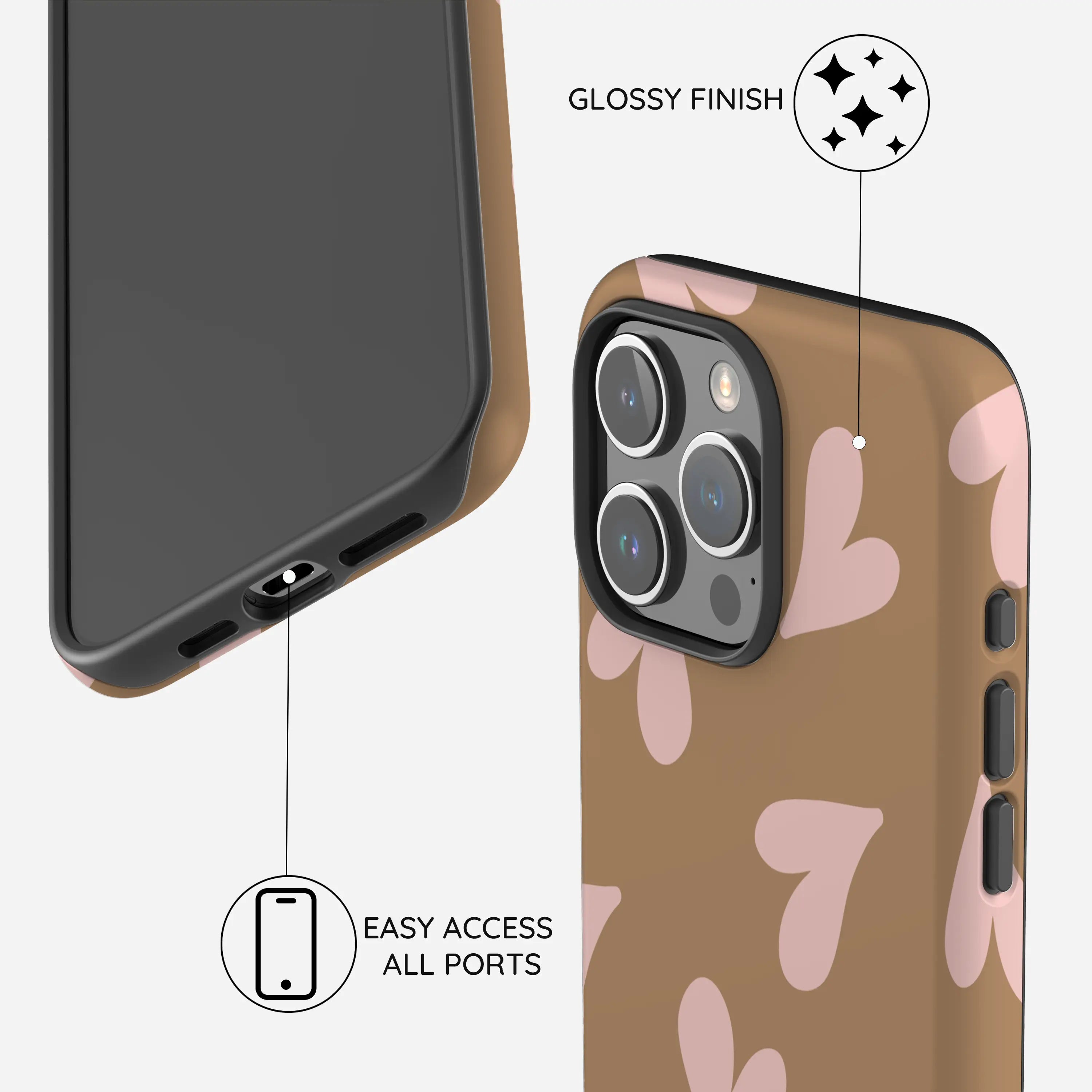 Sandy Hearts - iPhone 15 Pro Case