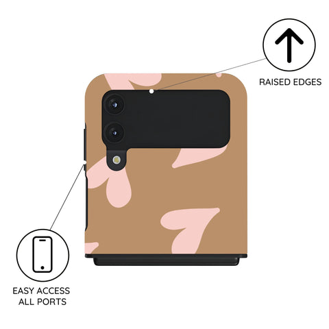 Sandy Hearts - Samsung Galaxy Z Flip 4 Case