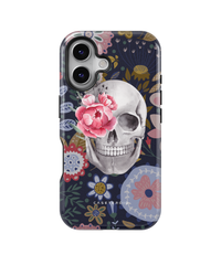 iPhone Tough Case with MagSafe - Skull Flowers - CASETEROID