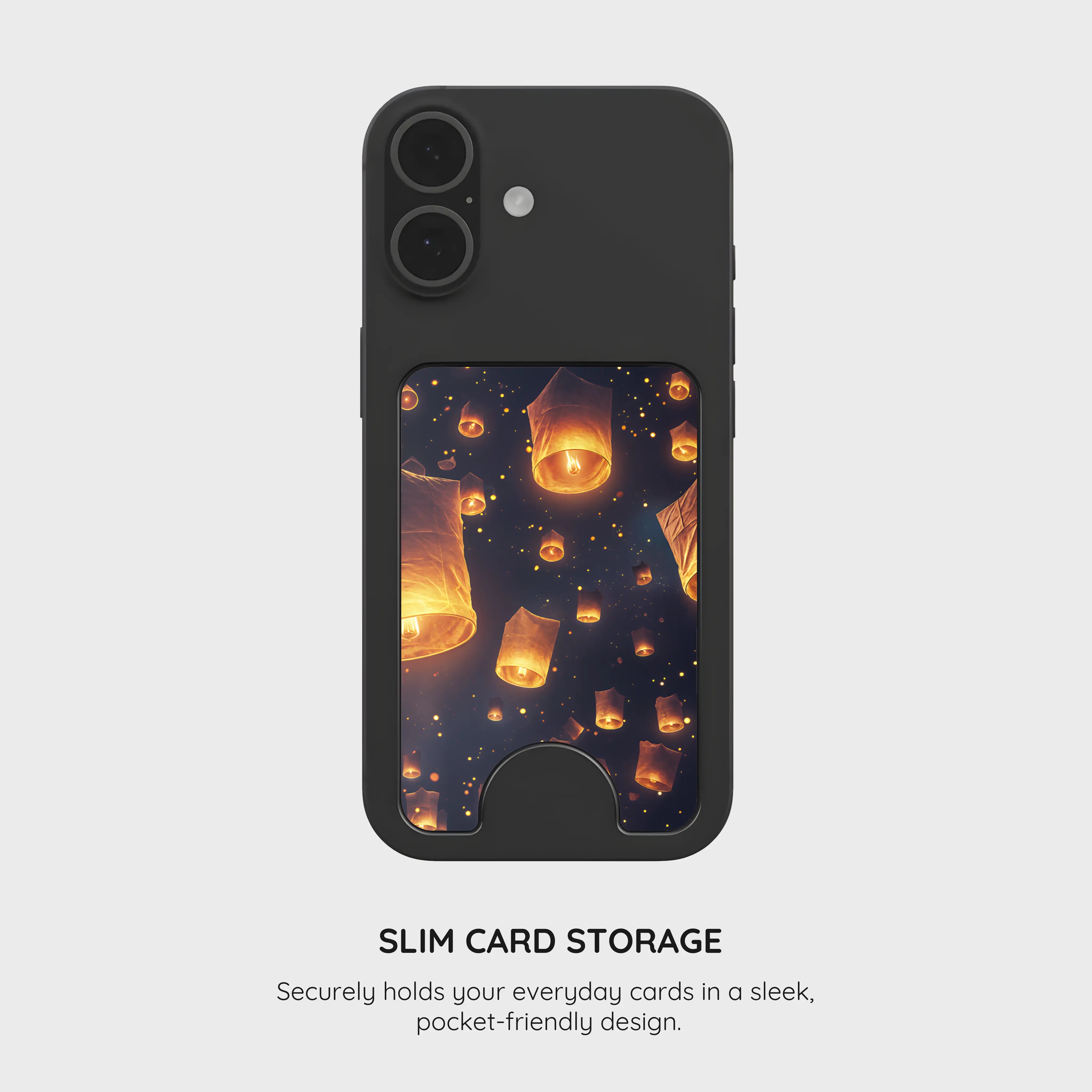 Sky Lantern Festival - Magnetic Wallet & Stand