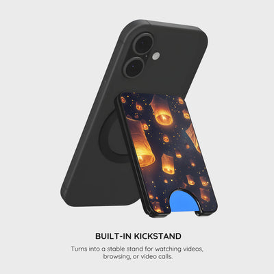 Sky Lantern Festival - Magnetic Wallet & Stand
