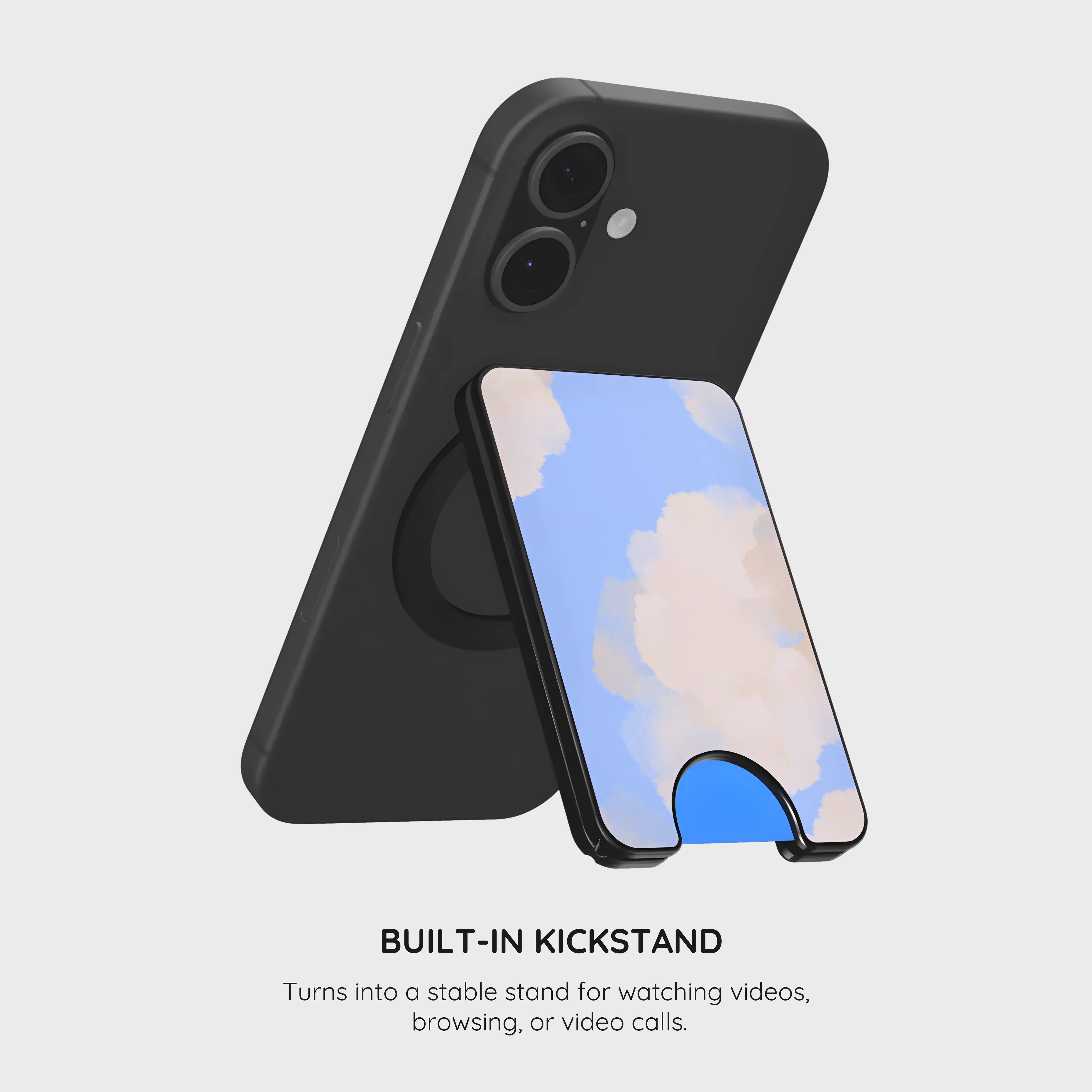 Skyline Serenity - Magnetic Wallet & Stand