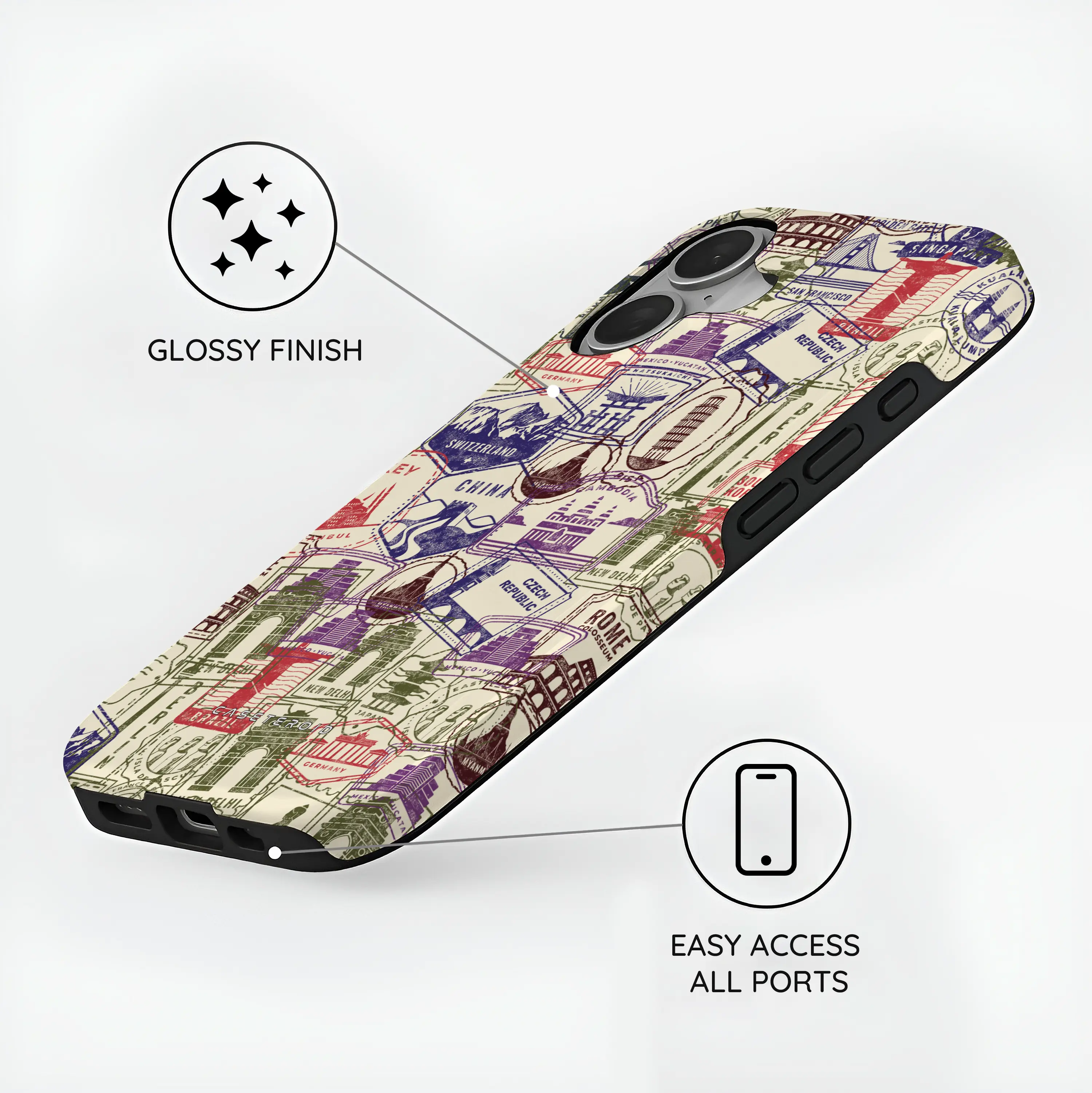 Stamps - iPhone 16 Case