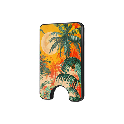 Sunset Shores Symphony - Magnetic Wallet & Stand