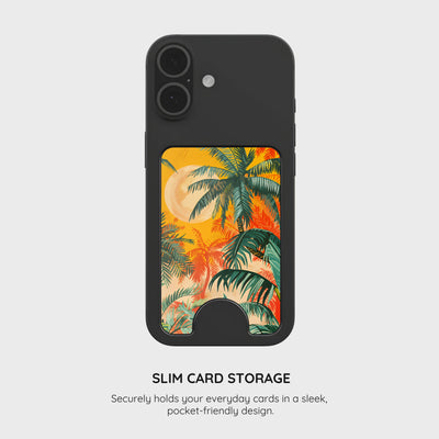 Sunset Shores Symphony - Magnetic Wallet & Stand