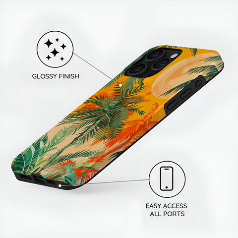 Sunset Shores Symphony - iPhone 15 Pro Max Case