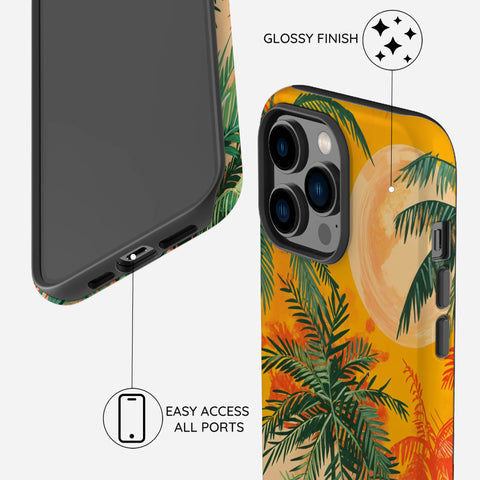 Sunset Shores Symphony - iPhone 14 Pro Case
