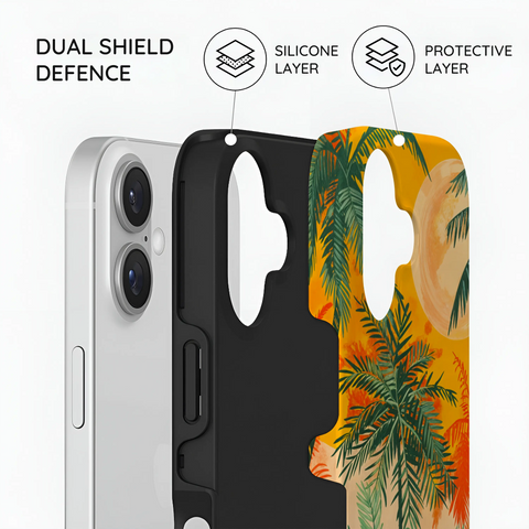 Sunset Shores Symphony - iPhone 16 Plus Case