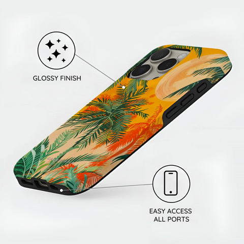 Sunset Shores Symphony - iPhone 16 Pro Max Case