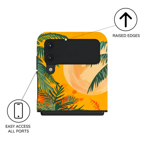 Sunset Shores Symphony - Samsung Galaxy Z Flip 4 Case