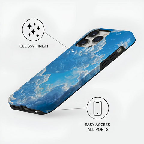 Tranquil Skyward Horizon - iPhone 14 Pro Case