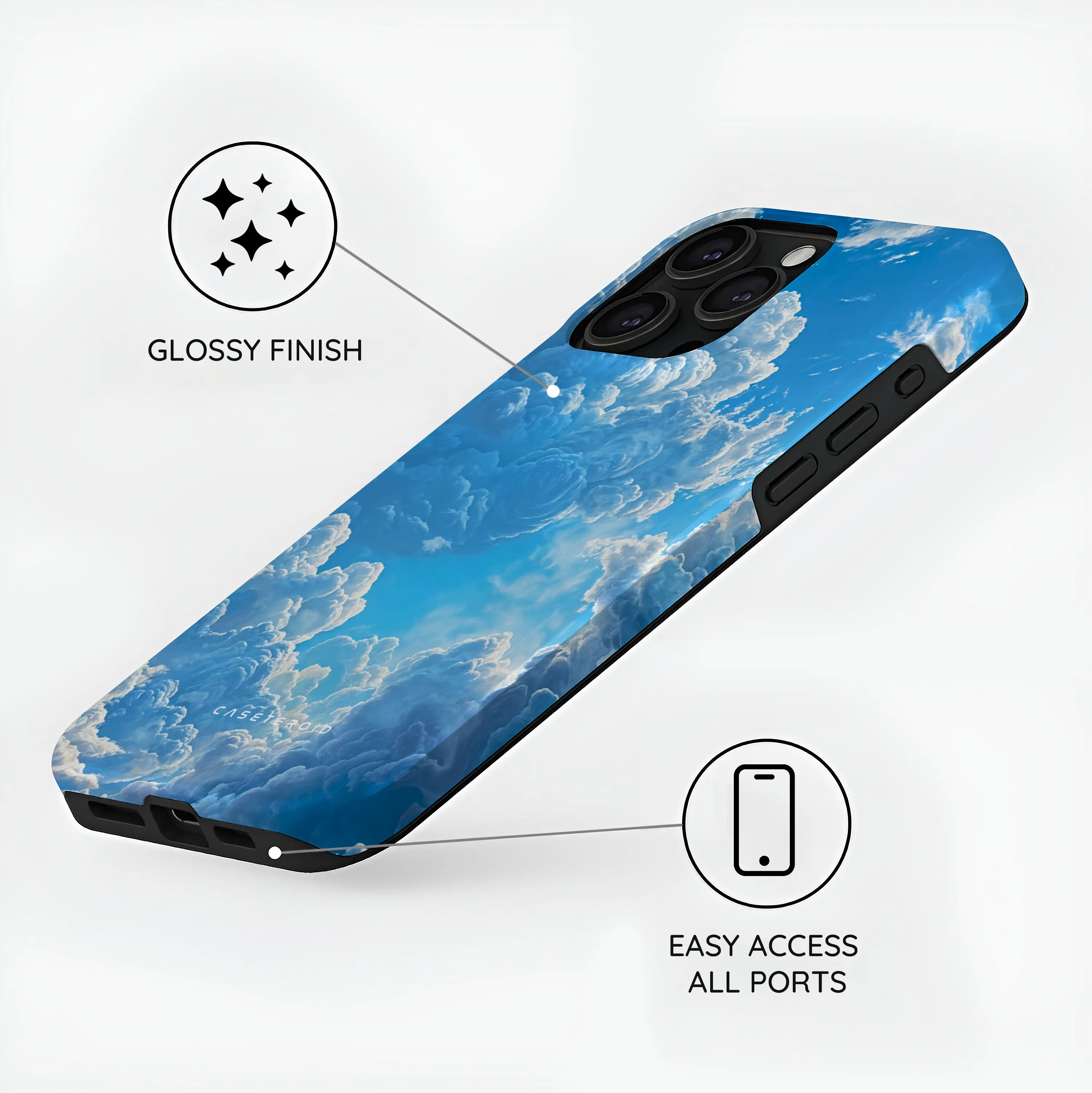 Tranquil Skyward Horizon - iPhone 15 Pro Max Case
