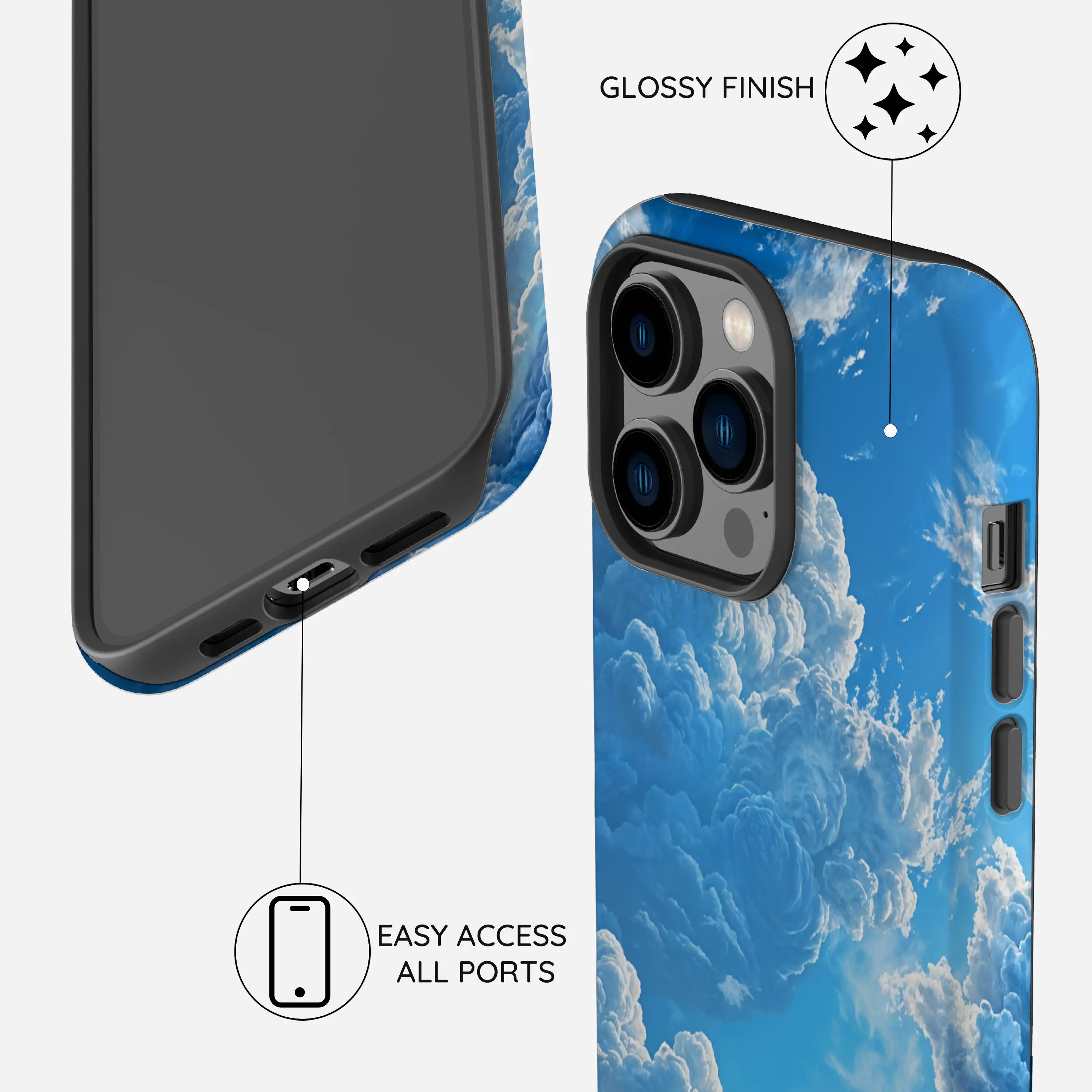 Tranquil Skyward Horizon - iPhone 14 Pro Case