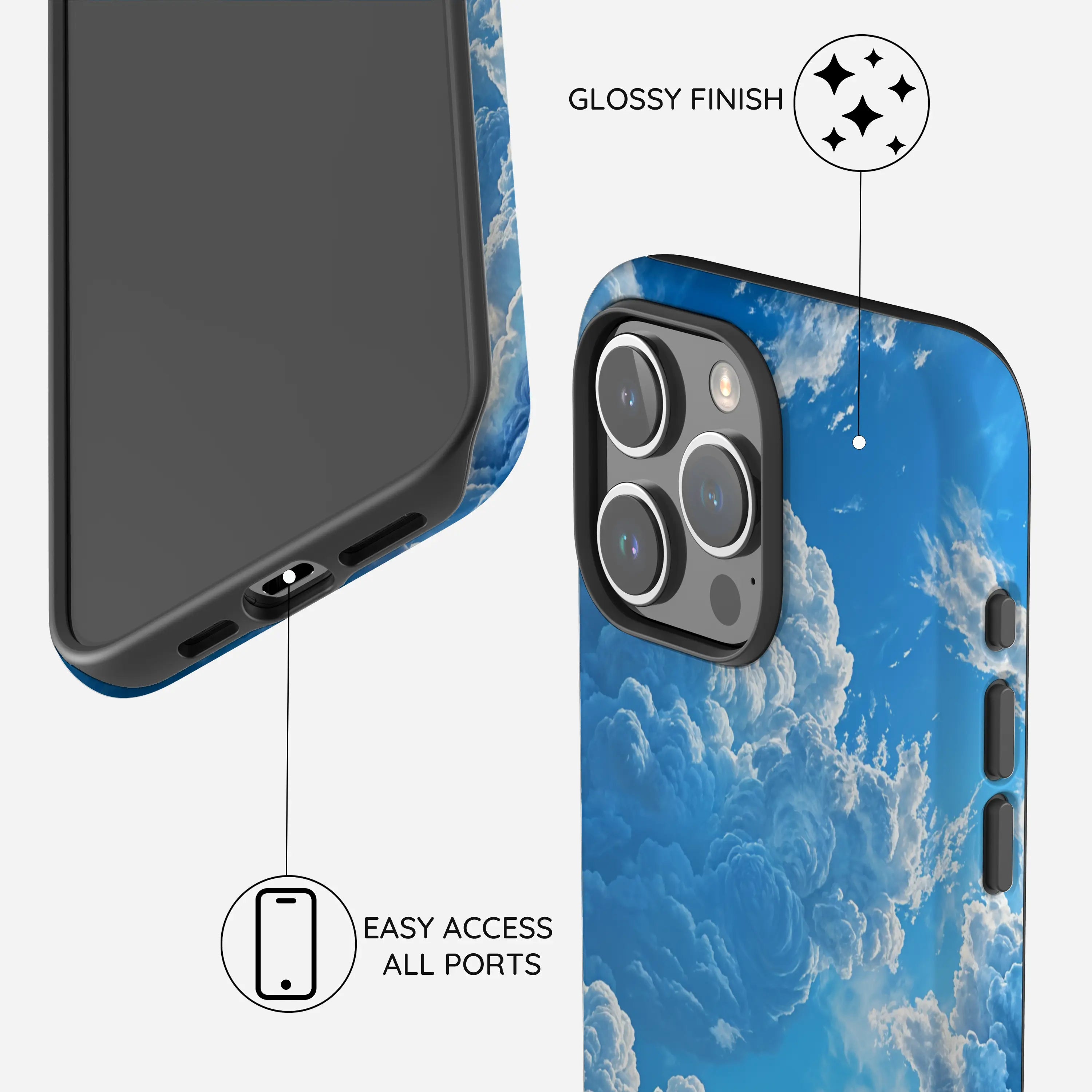 Tranquil Skyward Horizon - iPhone 15 Pro Case