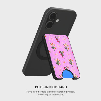 Vintage Bloom - Magnetic Wallet & Stand