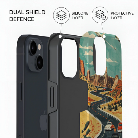Vintage Journey Route - iPhone 13 Case