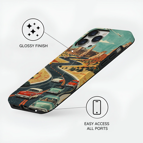 Vintage Journey Route - iPhone 13 Pro Case