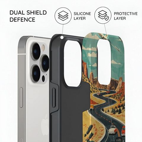 Vintage Journey Route - iPhone 14 Pro Max Case