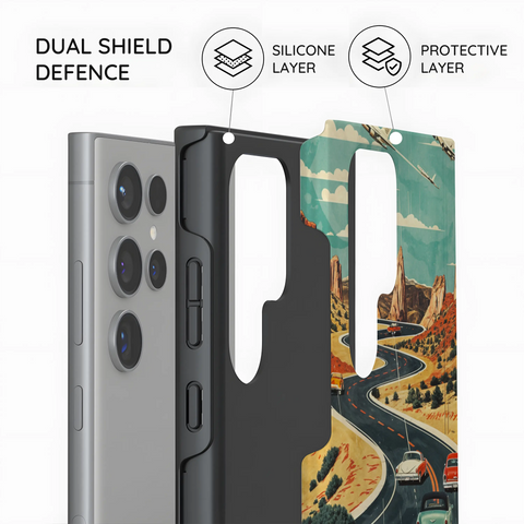 Vintage Journey Route - Samsung Galaxy S24 Ultra Case