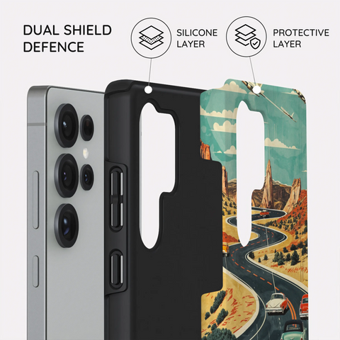 Vintage Journey Route - Samsung Galaxy S25 Ultra Case