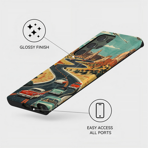 Vintage Journey Route - Samsung Galaxy S23 Ultra Case