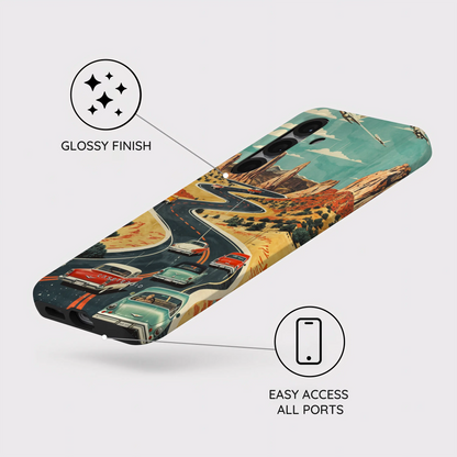 Vintage Journey Route - Samsung Galaxy S25 Case