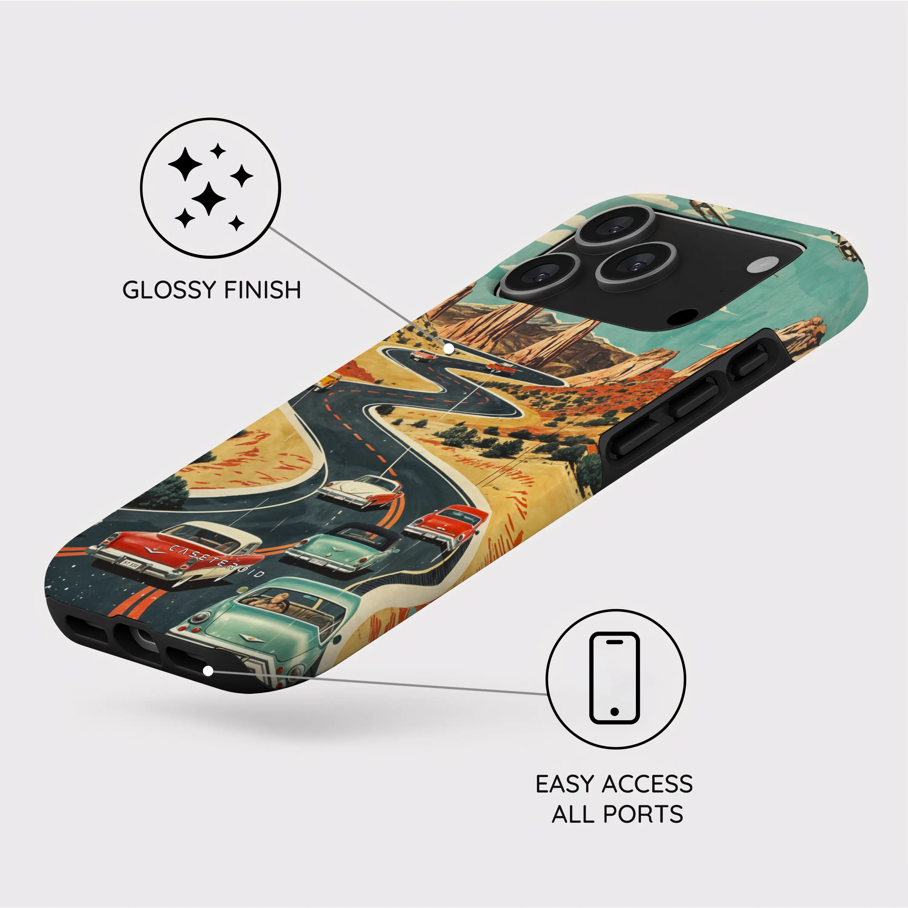Vintage Journey Route - iPhone 17 Pro Case