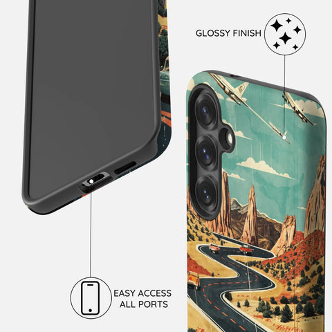 Vintage Journey Route - Samsung Galaxy S23 Case
