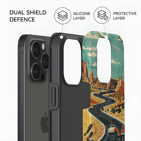 Vintage Journey Route - iPhone 15 Pro Max Case